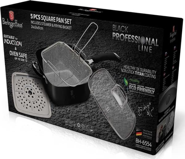 Berlinger Haus Frying pan BERLINGERHAUS STEAM PAN WITH BASKET AND STEAM PLATE BH-6554