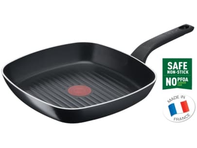 Tefal Simply Clean B5674053, firkant, Grillpanne, Sort, Titan, Aluminium, Thermo-Spot