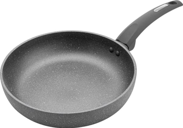 Florina Frying Pan LAVA STONE 24 CM (GRAY, 5-LAYER COATING, BLACK HANDLE)