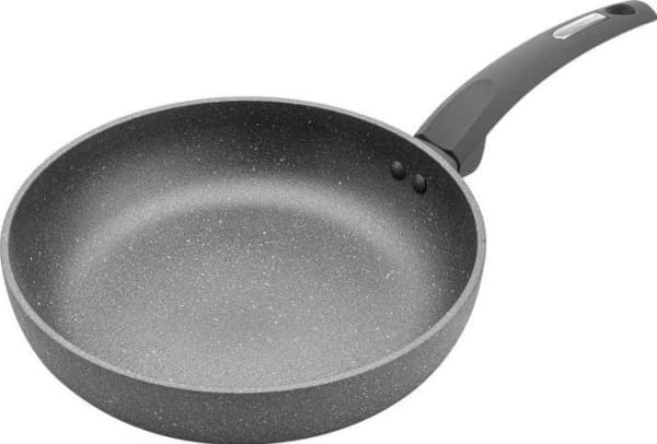 Florina Frying Pan LAVA STONE 24 CM (GRAY, 5-LAYER COATING, BLACK HANDLE)