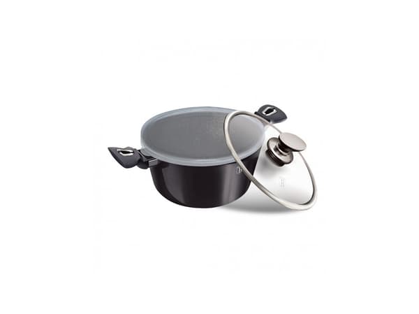 Berlinger Haus - Gryde ø28 cm / 6.1L - Med glåslåg - El / Gas / Induktion - Carbon Pro Edition