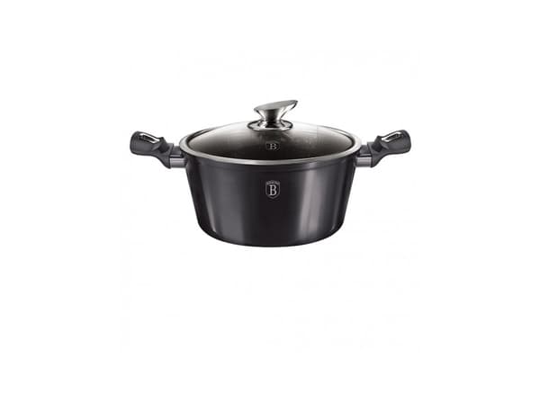 Berlinger Haus - Gryde ø28 cm / 6.1L - Med glåslåg - El / Gas / Induktion - Carbon Pro Edition