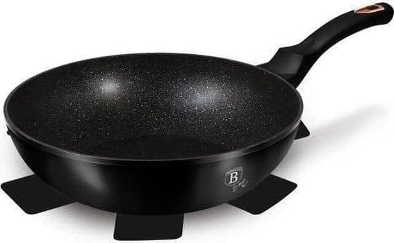 Berlinger Haus Lumarko Wok Granite Frying Pan 30cm Berlinger Haus Black Rose Bh-6178!