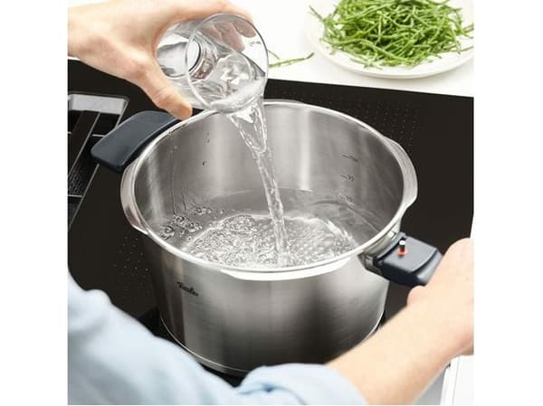 Fissler Vitaquick Premium, 8 l, Elektrisk, gas, Rostfritt stål, 26 cm, Rostfritt stål, Löstagbar