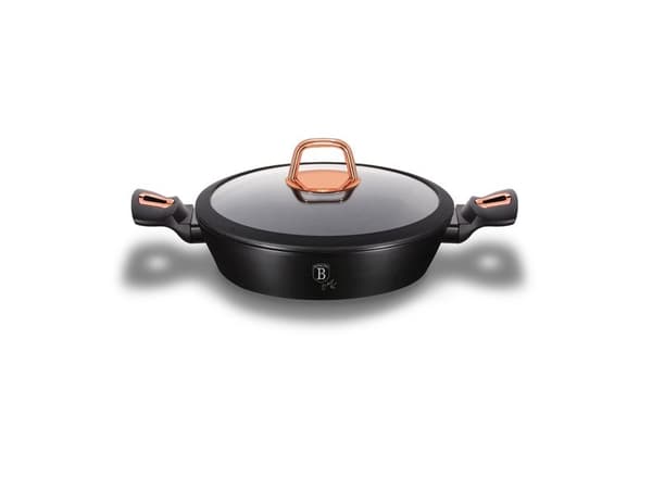 Berlinger Haus BH/1640N, Rund, All-bruk panne, Sort, Aluminium, 3,8 l, Glass