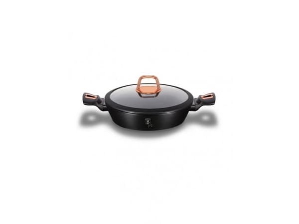 Berlinger Haus BH/1640N, Rund, All-bruk panne, Sort, Aluminium, 3,8 l, Glass
