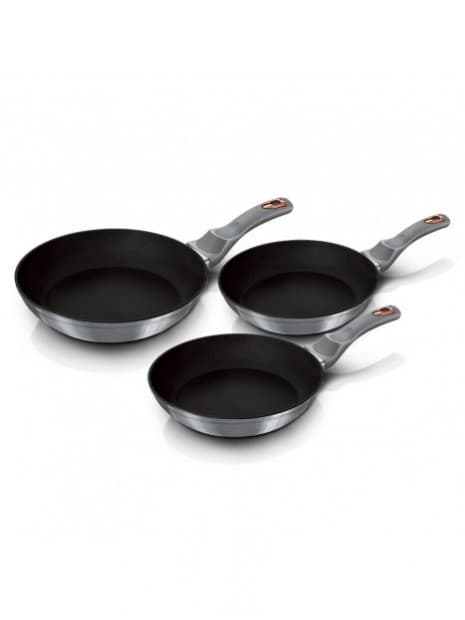 Berlinger Haus BH/6169F, Matlagningsset, Grå, Gjuten aluminium, Ergonomisk, Soft touch, gas, halogen, Induktion, 20 cm