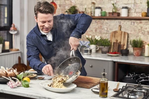 Tefal Jamie Oliver E30606, All-bruk panne, Rustfritt stål, Rustfritt stål, Titan, 210 °C, Thermo-Spot