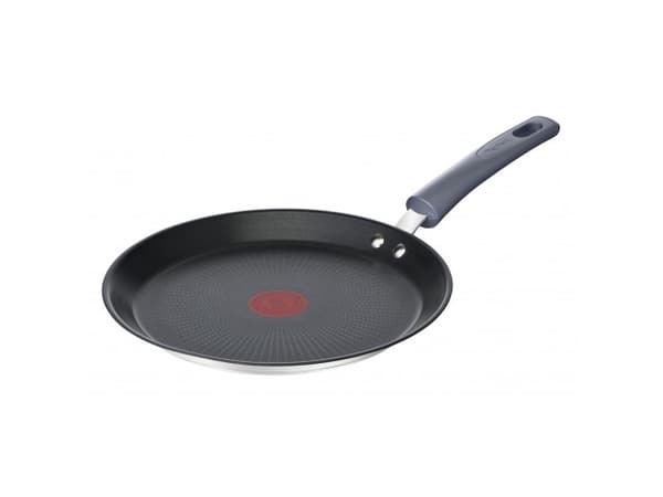 Tefal Daily Cook G7313855, Pyöreä, Kreppipannu, Musta, Ruostumaton teräs, Keraaminen, Kaasu, Halogeeni, Induktio, Sinetöity levy, Bakeliitti