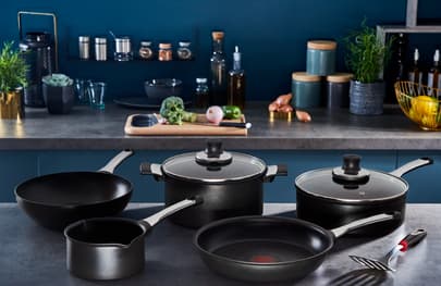Tefal Excellence G26907, Rund, Allmän matlagning, Svart, Rostfritt stål, Titan, 175 ° C, Gjuten aluminium