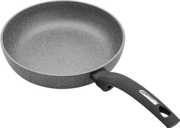 Florina Frying Pan LAVA STONE 26 CM (GRAY, 5-LAYER COATING, BLACK HANDLE)