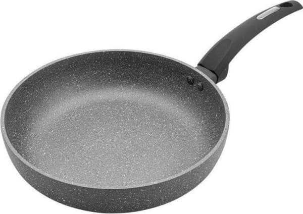 Florina Frying Pan LAVA STONE 26 CM (GRAY, 5-LAYER COATING, BLACK HANDLE)