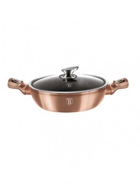 Berlinger Haus BH/1519N, 3,8 l, Gjuten aluminium, gas, halogen, Induktion, Ergonomisk, Soft touch, Glas, 28 cm