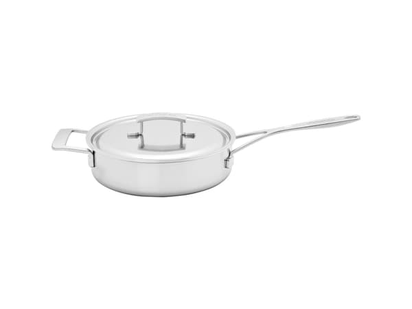 Frityrstekepanne med 2 håndtak og lokk DEMEYERE Industry 5 24 cm
