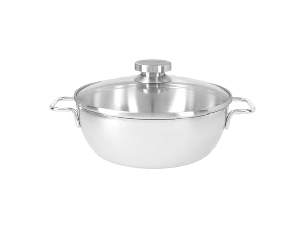 Demeyere 40850-766-0, Pyöreä, Monikäyttöinen paistinpannu, Ruostumaton teräs, Ruostumaton teräs, 3,3 L, Lasi