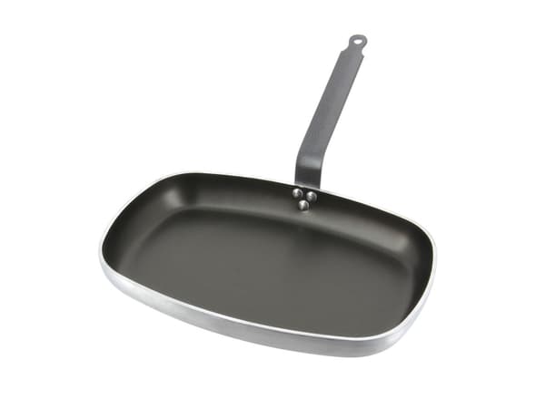 de Buyer 8184.38, Pyöreä, Kalapannu, Musta, Ruostumaton teräs, Alumiini, 200 °C, Alumiini