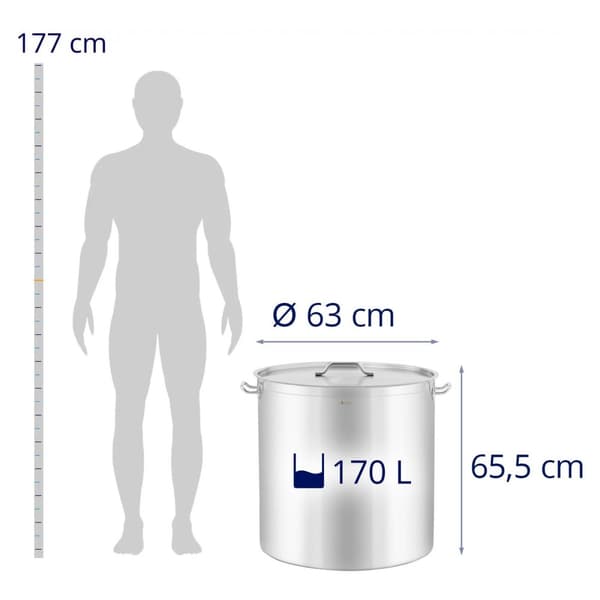 Royal Catering Induktionsgryta - 170 L - Royal Catering - 600 mm
