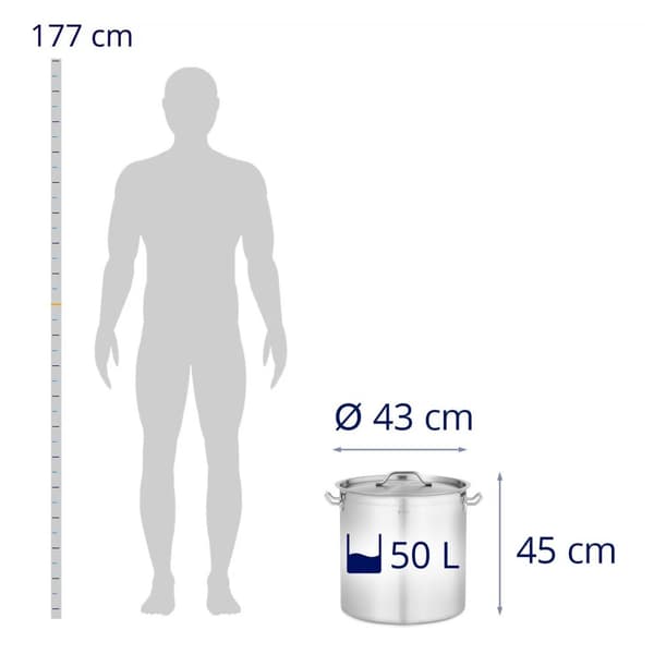 Royal Catering Induktionsgryta - 50 L - Royal Catering - 400 mm