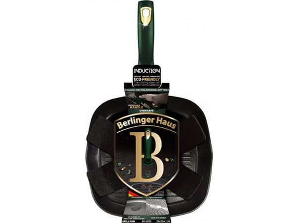 GRANITGRILL MED AVTAGBART HANDTAG 28cm BERLINGER HAUS EMERALD BH-6089