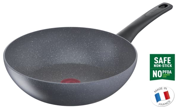 Tefal Healthy Chef G1501923, Pyöreä, Vokki-/öljyvokkipannu, Harmaa, 175 °C, Alumiini, Lämpöpiste