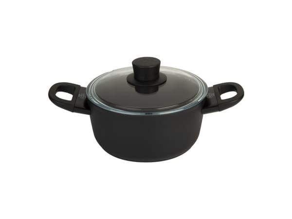 BALLARINI 75002-920-0, Rund, Svart, Gjuten aluminium, Svart, gas, Induktion, Glas