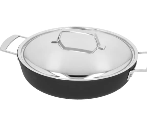 Deep pan titanium med 2 håndtak og lokk DEMEYERE Alu Pro 5 40851-176-0 - 28 cm