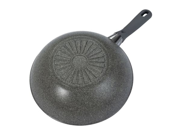 BALLARINI 75002-937-0, Rund, Wokpanna, Grå, Granit, Gjuten aluminium, Thermo-Spot