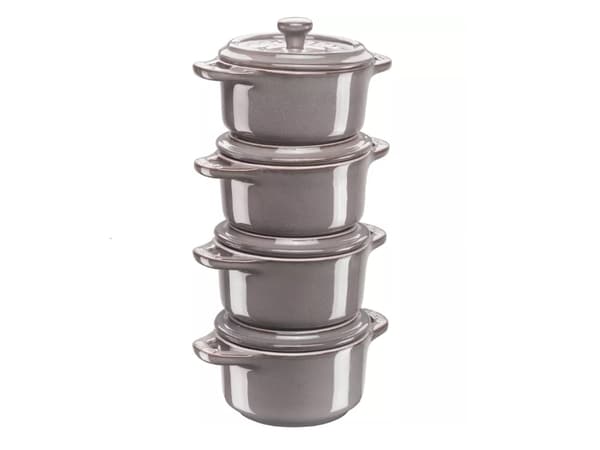 Staub Ceramique, Grytfrom, Rund, Keramiska, Keramiska, Grå, Emalj