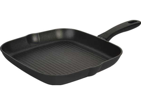 BALLARINI 75002-924-0, firkant, Grillpanne, Sort, Keravis, Aluminium, Gass, Induksjon
