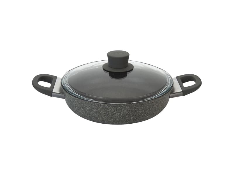 BALLARINI Murano djup stekpanna med 2 handtag och granitlock 24 cm 75002-942-0