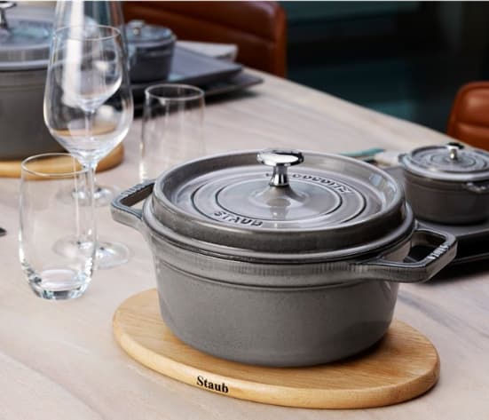 Staub Cocotte, Single pan, Grå, Støpejern, 8,35 l, 1 stykker, 30 cm