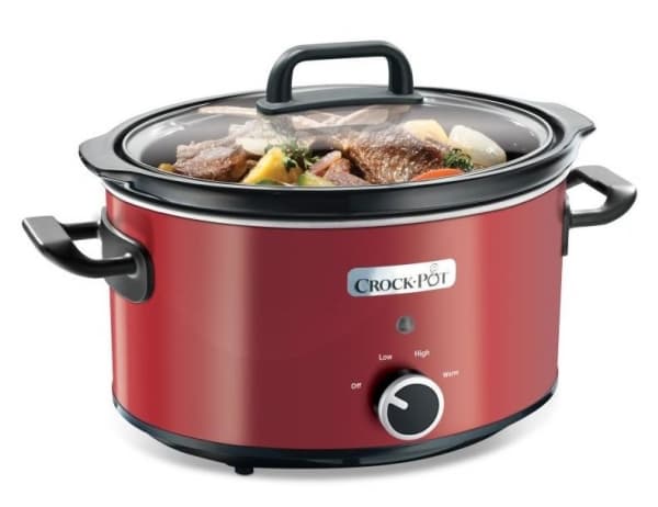 Crock-Pot SCV400RD, 210 - 230 V, Rotaatio, Musta, Punainen, Lasi, Keraaminen