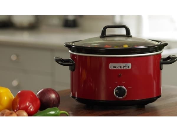 Crock-Pot SCV400RD, 210 - 230 V, Rotaatio, Musta, Punainen, Lasi, Keraaminen