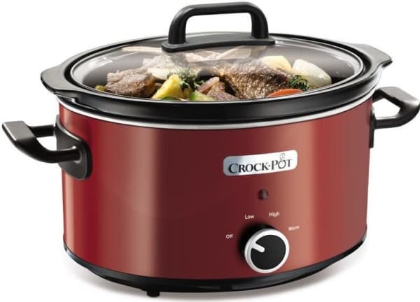 Crock-Pot SCV400RD, 210 - 230 V, Rotaatio, Musta, Punainen, Lasi, Keraaminen