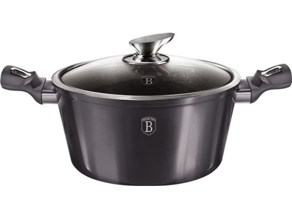 Berlinger Haus BH-6894, 6,1 L, Rund, Grå, Aluminium, Svart, Ergonomisk, Soft touch