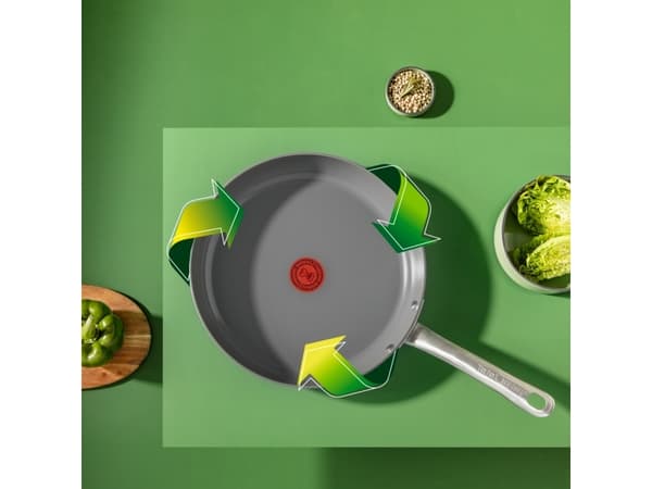 Tefal Renew+ C4240253, Rund, All-bruk panne, Grå, Keramisk, Aluminium, 1,27 l