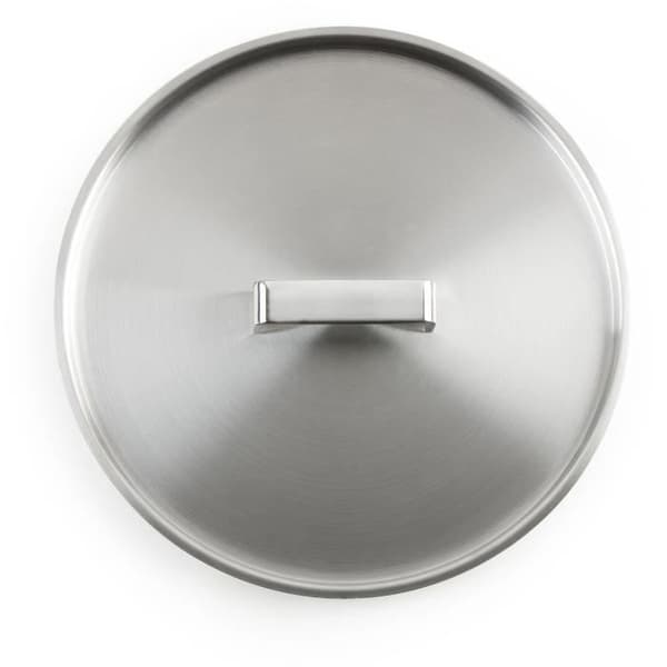 HALTHY & SMY HT1004 Gryta med lock i rostfritt stål - Diameter 24 cm - Lämplig för ugnar upp till 240°C