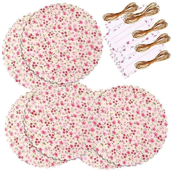 5 dekorativa set för blomstersyltburk