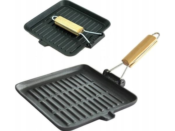 KingHoff stekepanne STØPEJERN GRILLPANNE 24cm KRISBERG KS-2563
