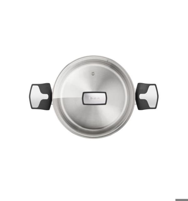 Tefal Rostfri kastrull 22cm + glaslock - e3016104
