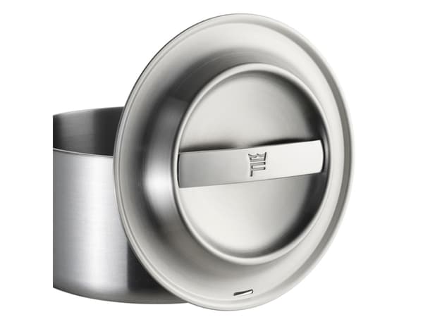 Fiskars Norden gryta i obelagt stål, med lock (3 l), 3 l, Rund, Rostfritt stål, Rostfritt stål, Ingen beläggning, Rostfritt stål
