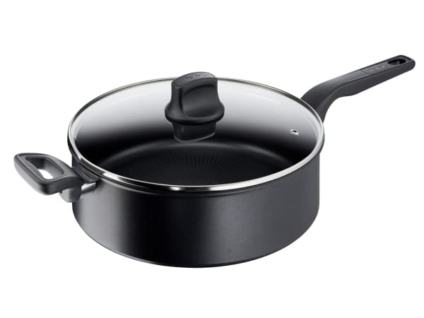 Tefal Hard Titanium PRO G2893753, Rund, Sauteringspande, Sort, 175 °C, Aluminium, Thermo-Spot