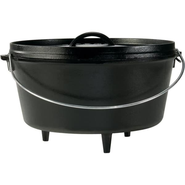 Lodge Mfg, holländsk ugn, med ben, kryddat gjutjärn, 7,6 L