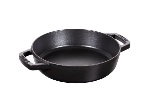 Støpejernsstekepanne med to håndtak Staub - 20 cm, Sort