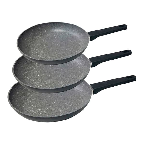 Edm Nonstick Line Pans Sæt Professional 3 Enheder Søvfarvet