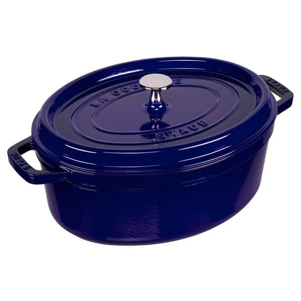 Staub Oval Cocotte 29 Centimeter Blå