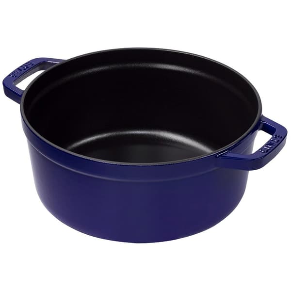 Staub Runda Cocotte 24 Centimeter Blå