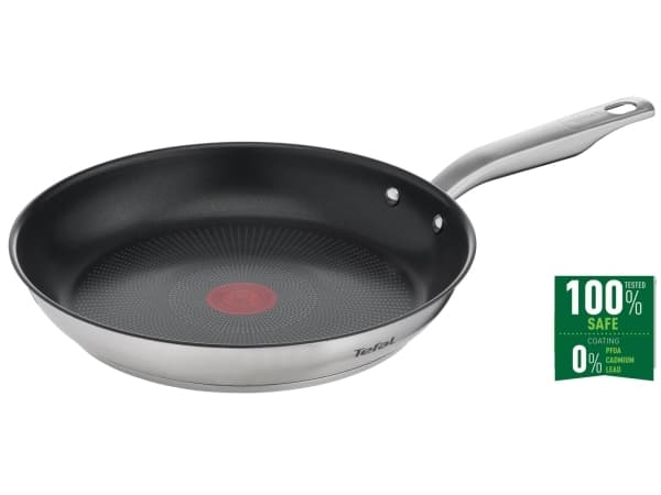 Tefal Virtuoso E4910425, Rund, All-bruk panne, Rustfritt stål, Titan, 250 °C, Rustfritt stål