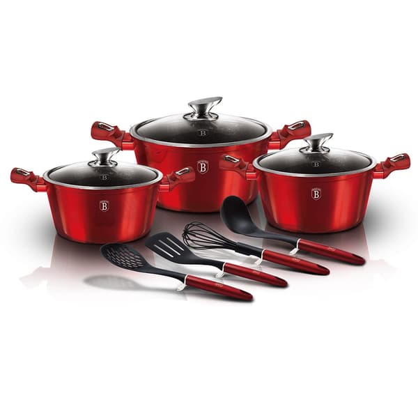 UPPS�TTNING KRUKOR 10 ELEMENT BERLINGER HAUS METALLIC LINE BURGUNDY BH-6150