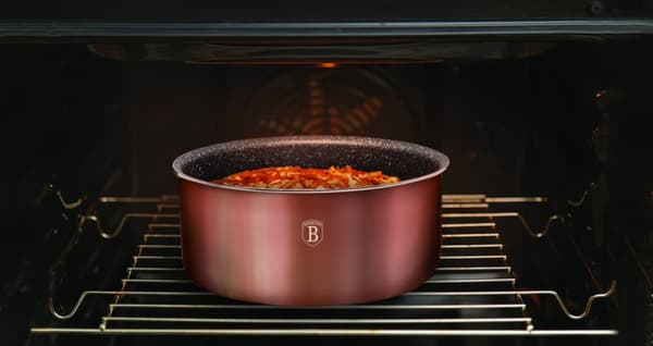 SÆT MED 9-DELS GRYDER. CLICK & COOK BERLINGER HAUS METALLIC LINE ROSE GOLD BH-6147